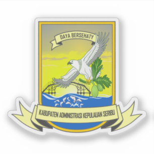 Wappen der Tausend Inseln, Indonesien Aufkleber