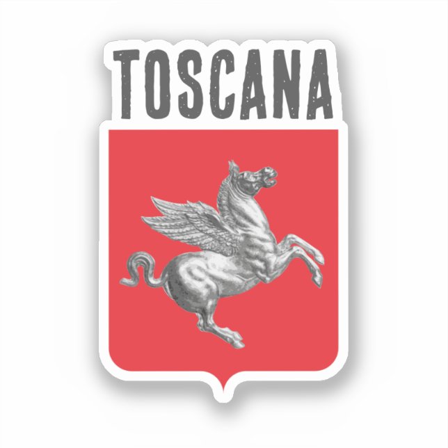 Wappen der Toskana, ITALIEN Aufkleber (Vorderseite)