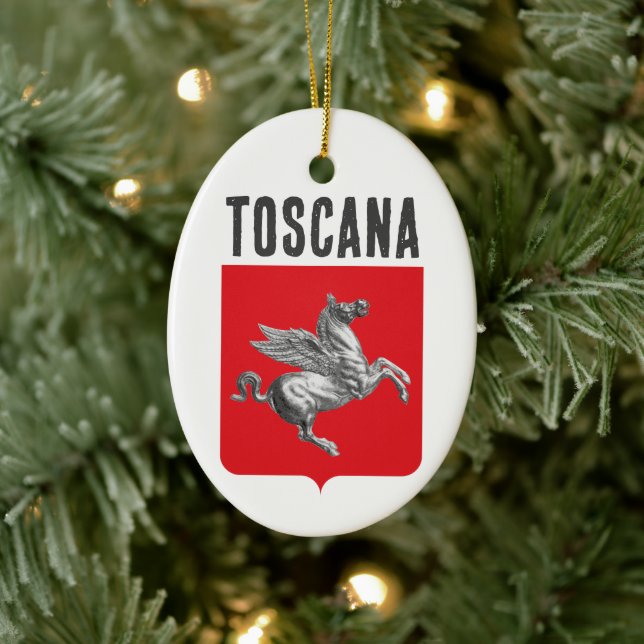 Wappen der Toskana, ITALIEN Keramik Ornament (Baum)