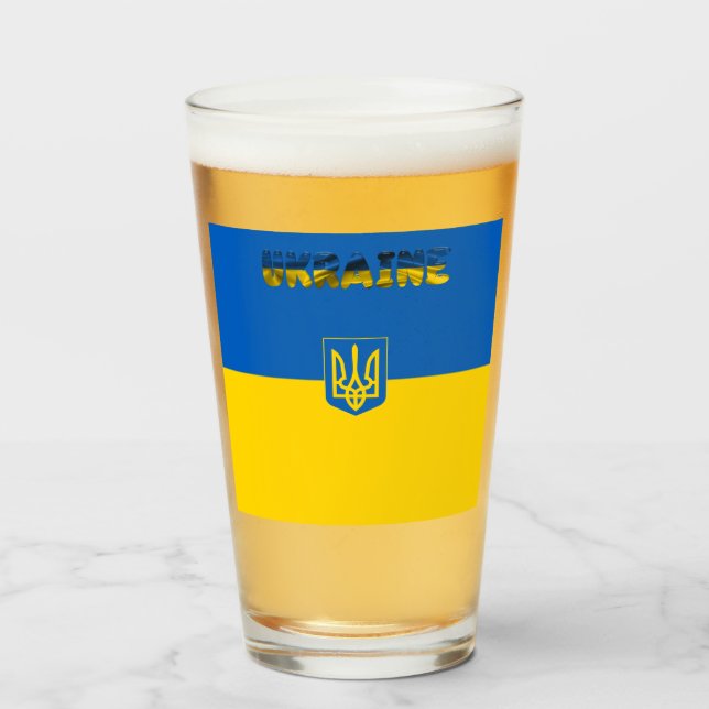 Wappen der Ukraine  Glas (Vorne (Gefüllt))