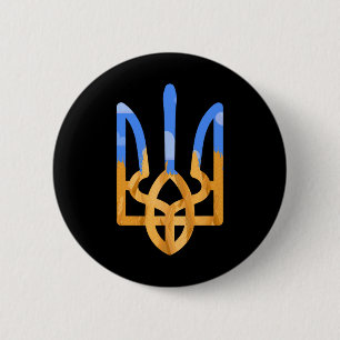 Wappen der Ukraine in den Nationalfarben ukrainisc Button