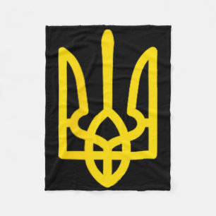Wappen der Ukraine in Nationalfarbe Ukrainisch P Fleecedecke
