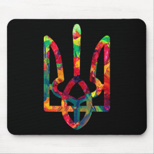 Wappen der Ukraine in Nationalfarben Ukrainisch Mousepad