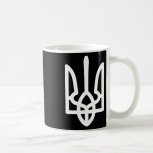 Wappen der Ukraine in Weiß Ukrainische Macht Kaffeetasse