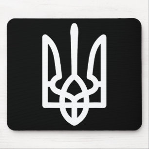 Wappen der Ukraine in Weiß Ukrainische Macht Mousepad