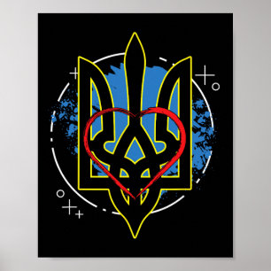 Wappen der Ukraine Kosaken Ukrainisch Poster