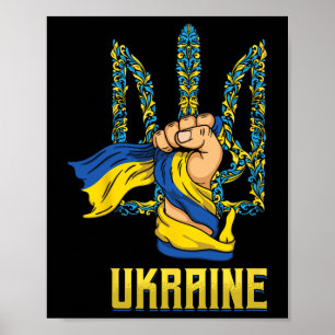 Wappen der Ukraine Stolz Ukrainisch Poster