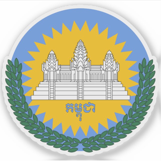 Wappen der UNTAC (Kambodscha, 1992-1993) Aufkleber (Vorderseite)