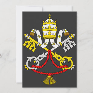 Wappen der Vatikanstadt Feiertagskarte