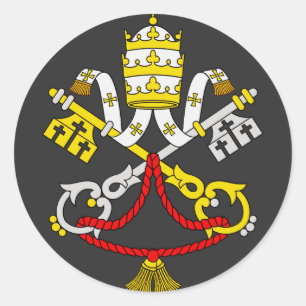 Wappen der Vatikanstadt Runder Aufkleber