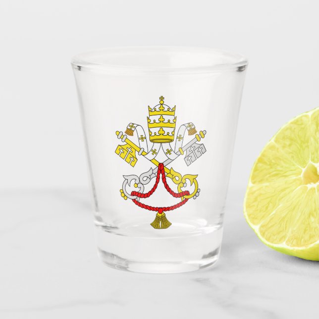 Wappen der Vatikanstadt Schnapsglas (Vorderseite)
