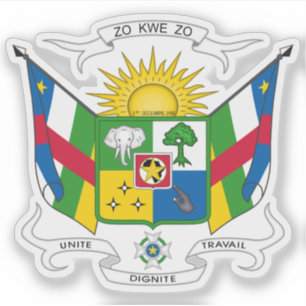 Wappen der Zentralafrikanischen Republik Aufkleber