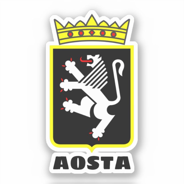 Wappen des Aostatals (Italien) Aufkleber (Vorderseite)