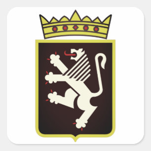 Wappen des Aostatals (Italien) Quadratischer Aufkleber