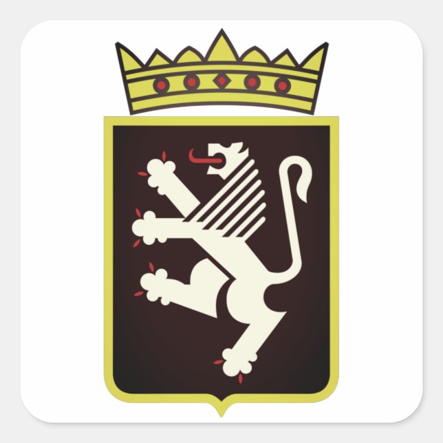 Wappen des Aostatals (Italien) Quadratischer Aufkleber (Vorderseite)