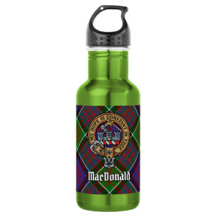 Wappen des Clan MacDonald of Clanranald über Tarta Edelstahlflasche