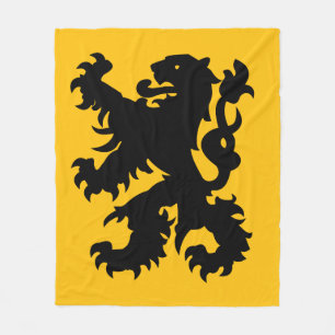 Wappen des flämischen Löwen Fleecedecke