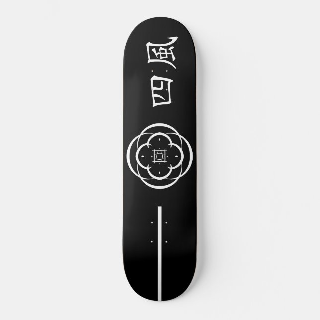 Wappen des "Four Winds Samurai" Skateboard (Vorderseite)