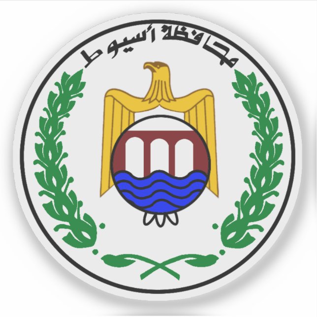 Wappen des Gouverneurs von Assiut, Ägypten Aufkleber (Vorderseite)