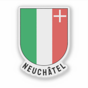 Wappen des Kantons Neuchâtel Aufkleber