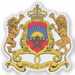 Wappen des Königreichs Marokko Aufkleber