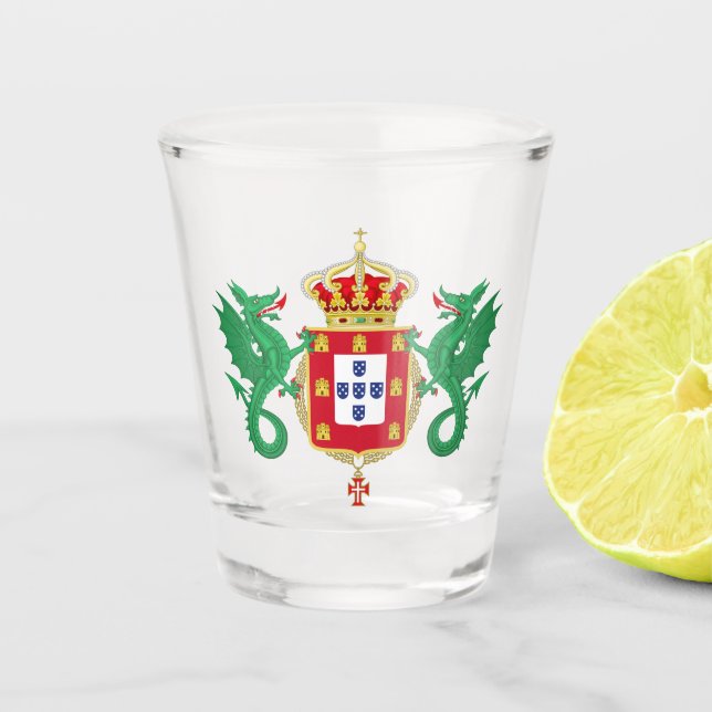 Wappen des Königreichs Portugal (1640-1910) Schnapsglas (Vorderseite)