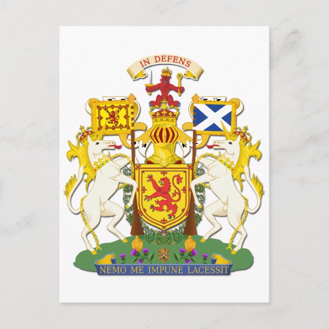 Wappen des Königreichs Schottland Postkarte (Vorderseite)