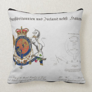 Wappen des Königs des Vereinigten Königreichs vo Kissen