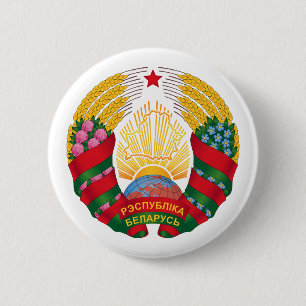 Wappen des Landes Belarus Symbol Emblem Button