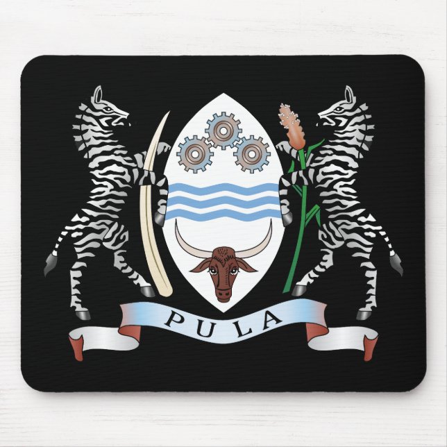 Wappen des Landes Botswana Symbol Emblem Flagge Mousepad (Vorne)
