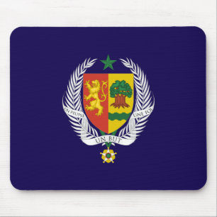 Wappen des Landes Senegal Symbol Emblem Flagge Mousepad