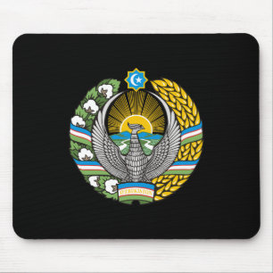 Wappen des Landes Usbekistan Symbol Emblem Flagge Mousepad