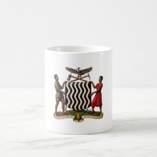 Wappen des Landes Zambia Flagge Symbol Emblem Kaffeetasse