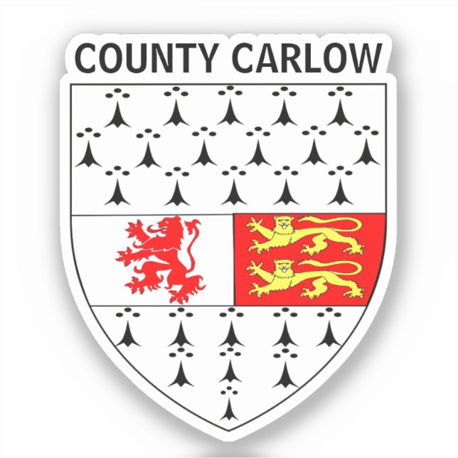 Wappen des Landkreises Carlow, Republik Irland Aufkleber (Vorderseite)