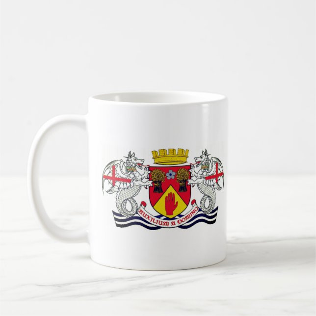 Wappen des Landkreises Londonderry, N. Ireland Cof Kaffeetasse (Links)