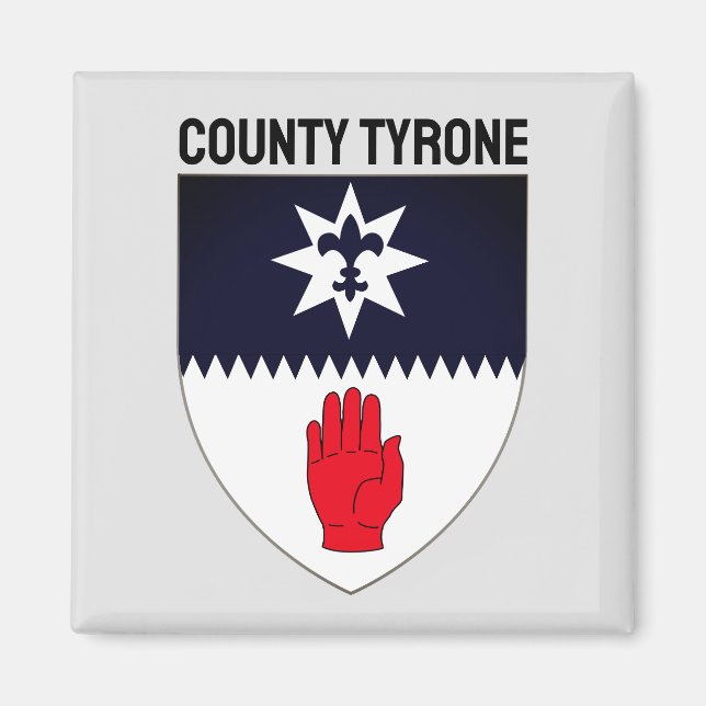 Wappen des Landkreises Tyrone, Nordirland Ma Magnet (Vorne)