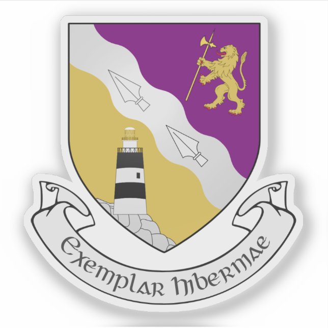 Wappen des Landkreises Wexford Aufkleber (Vorderseite)
