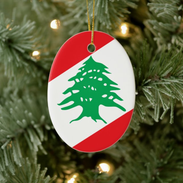 Wappen des Libanon Keramik Ornament (Baum)