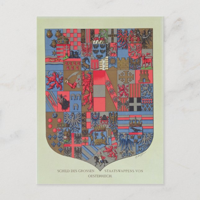 Wappen des österreichisch-ungarischen Reiches Postkarte (Vorderseite)
