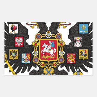 Wappen des russischen Reiches Rechteckiger Aufkleber