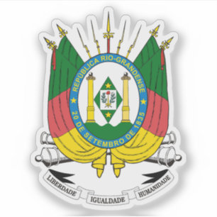 Wappen des Staat Rio Grande do Sul Aufkleber