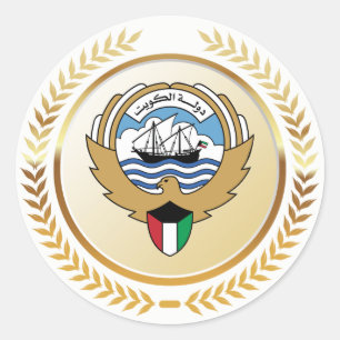 Wappen des Staates Kuwait Runder Aufkleber