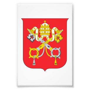 Wappen des Vatikans Landes Wappensymbol Emblem Fla Fotodruck