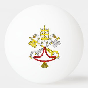 Wappen des Vatikans Premium-Fine-Art-Emblem Tischtennisball