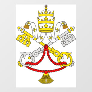 Wappen des Vatikans Premium Kunst Emblem Fensteraufkleber