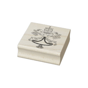 Wappen des Vatikans Premium-Kunst Emblem Gummistempel