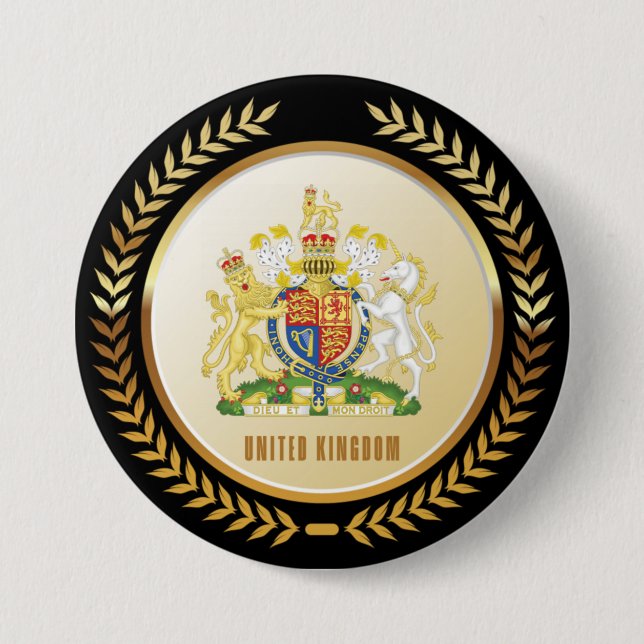 Wappen des Vereinigten Königreichs Button (Vorderseite)