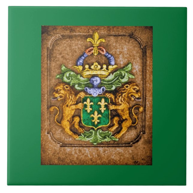 Wappen Dutch van Westervelt Family c 1600 Fliese (Vorderseite)