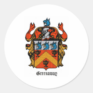 WAPPEN ENGLANDS GREENAWAY RUNDER AUFKLEBER