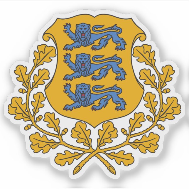Wappen Estlands Aufkleber (Vorderseite)